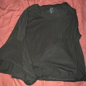 Green New York & company bell sleeve shirt